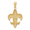 Black Bow Jewelry 14k Yellow Gold Medium Polished Fleur De Lis Pendant - 3 of 4