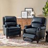 Set of 2 Elisabete Modern Wingback Genuine Leather Recliner with Vintage Nail Head Trim for Living Room and Bedroom| ART OF LIVING DESIGNS - 2 of 4