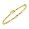 Haus of Brilliance 10K Yellow Gold Plated Silver 1/2 Cttw Diamond S Link Tennis Bracelet - 2 of 4