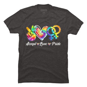 Adult Design By Humans Accept Love LGBTQIA+ Pride Tie Dye Rainbow By HARGOOT-Shirt - 1 of 2