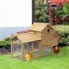 59" Small Wooden Chicken coop Hen House Poultry Cage for Outdoor Backyard with 2 Doors, Nesting Box and Removable Tray - 2 of 4
