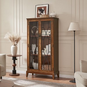 Elegant Finish Sideboard Buffet Cabinet with Adjustable Feet and Anti-Tip Device - Perfect Storage Solution for Dining Room or Living Area - 1 of 4