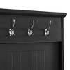 NicBex Hall Tree with Bench and Storage Cabinet Coat Rack with 6 Hooks and Sliding Door Storage Cabinet for Living Room, Entryway - 4 of 4