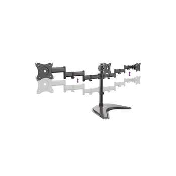 Mount-it! Triple Monitor Mount, 3 Monitor Desk Stand, Fits Three Computer  Screens 19 - 24 Inches, C-clamp Base