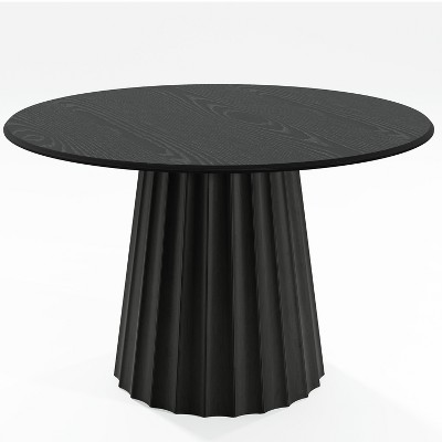 Dovelina Round Dining Table Mid-Century Dining Room Table with Designer Table Base