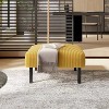 PAGED Small Ottoman Corduroy Fabric Foot Stool Square Ottoman Foot Rest with Soft Padded Seat for Living Room, Bedroom - 4 of 4