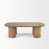 HomeRoots 55" Natural Solid Wood Oval Coffee Table - 4 of 4