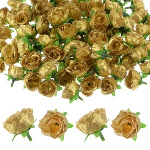 Unique Bargains Silk Plastic Small Faux Rose Artificial Flower Heads 1.2 inch - 1 of 4