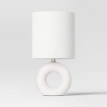 Abstract Ceramic Mini Table Lamp White - Threshold™