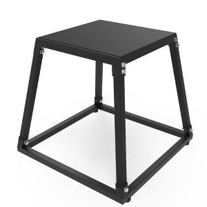 Plyometric Jump Box, 12 Inch Fitness Exercise Platform, Anti-Slip Step Up Box, Jumping Box for Home Gym Strength Training Workout, Black - 1 of 4