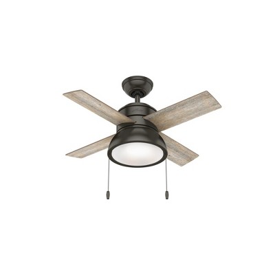 Hunter Fan Company Loki 36-Inch Small Living Room Home Ceiling Fan with LED Light, Noble Bronze