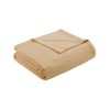 100% Ring Spun Cotton Solid Bed Blanket, Liquid Texture Lightweight Breathable Blanket for Year Round Use - 4 of 4