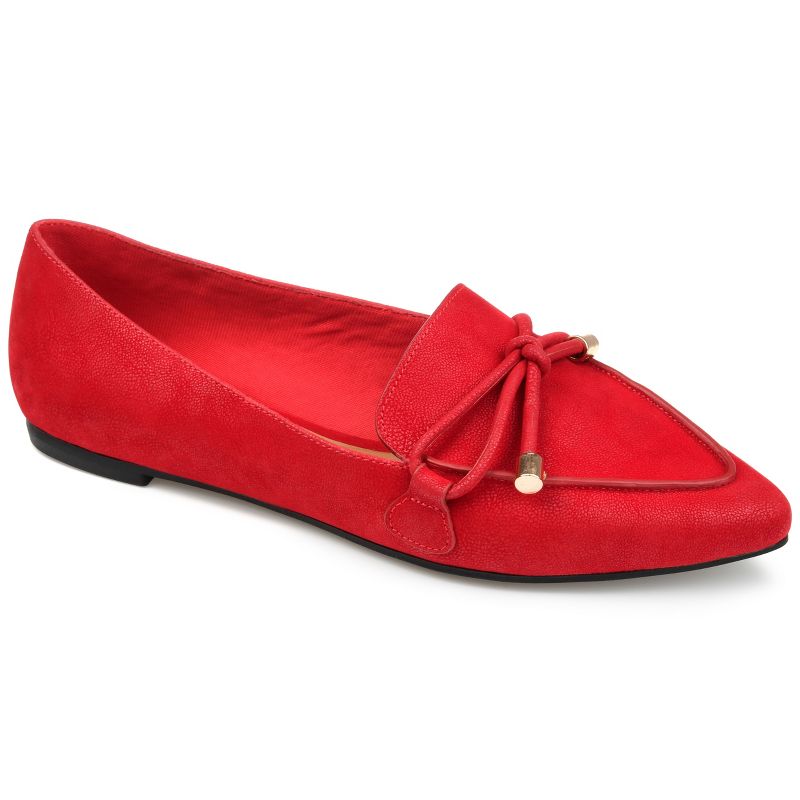 Journee Collection Womens Muriel Slip On Pointed Toe Loafer Flats, 1 of 10