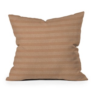 Little Arrow Design Co. Stippled Stripes Outdoor Throw Pillow Golden Brown - Deny Designs - 1 of 3