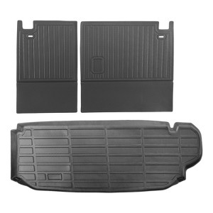 VEVOR Cargo Mats Compatible with Toyota Kluger & Highlander 2020-2024, Custom Fit TPE Cargo Liner Set for SUVs, Trunk Mat and Backrest Mats, Black - 1 of 4