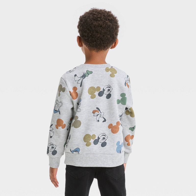 Toddler Boys&#39; Disney Mickey Mouse Fleece Pullover Sweatshirt - Heather Gray, 2 of 7