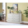 Suite Bebe Asher Universal 6 Drawer Double Dresser - White - 2 of 4