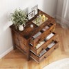 Tangkula 3-drawer Dresser w/ Convenient Handles Smooth Slide Rails Accent Table - 4 of 4
