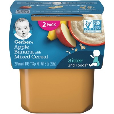 Gerber 2nd Foods Apple Banana Mixed Cereal Baby Meals - 8oz
