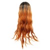 Unique Bargains Women's Lady Curly Human Hair Wigs 28" with Wig Cap - 4 of 4
