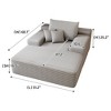 GDFStudio Veigar Modern Corduroy Upholstered Chaise Lounge with Pillows - 3 of 4