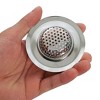 Unique Bargains Bath Shower Bathtub Waste Filter Stopper Kitchen Sinks Silver Tone 73mm Dia 2 Pc - 2 of 2