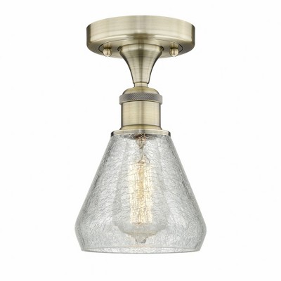 Conesus - 1 Light Semi-Flush Mount In Industrial Style-10.75 Inches Tall and 6 Inches Wide