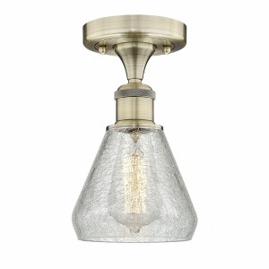 Conesus - 1 Light Semi-Flush Mount In Industrial Style-10.75 Inches Tall and 6 Inches Wide - 1 of 1