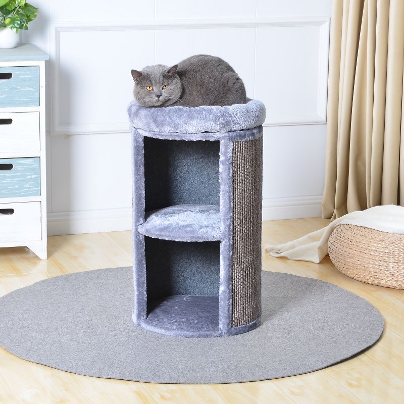 Two by Two Jackson - Off-White Scratching Cat Furniture - 25.6 in. Tall, 1 of 15