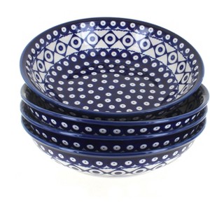 Blue Rose Polish Pottery 1013 Zaklady Large Salad Bowl Set - 1 of 1