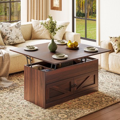 WOWLIVE Lift Top Coffee Table with Storage for Living Room, Hidden Compartment