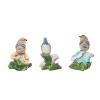 Transpac Resin Bright Bird & Flower Set of 3 Spring Home Decorations - 3 of 3