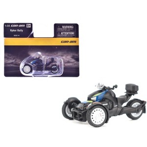 Can-Am Ryker Rally 3-Wheel Motorcycle Galactic Blue and Black 1/32 Diecast Model by BRP Models - 1 of 4