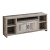 60" Laminate TV Stand with Black Metal Handles, Storage Cabinet, and Easy Cable Management for Living Room - 2 of 4