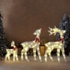 Karl Home 3PCS 2D Lighted White Reindeer Family Christmas Decoration - 2 of 3