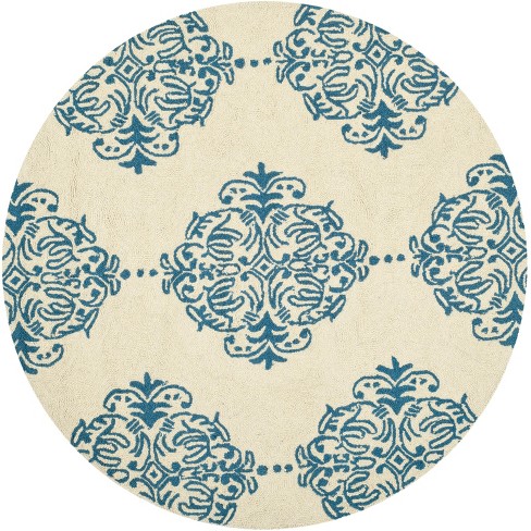 Chelsea Hk54 Hand Hooked Area Rug - Ivory - 4' Round - Safavieh. : Target