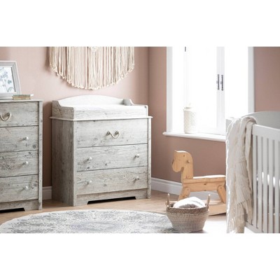 Coastal White 4-Drawer Nursery Dresser with Rope Handle