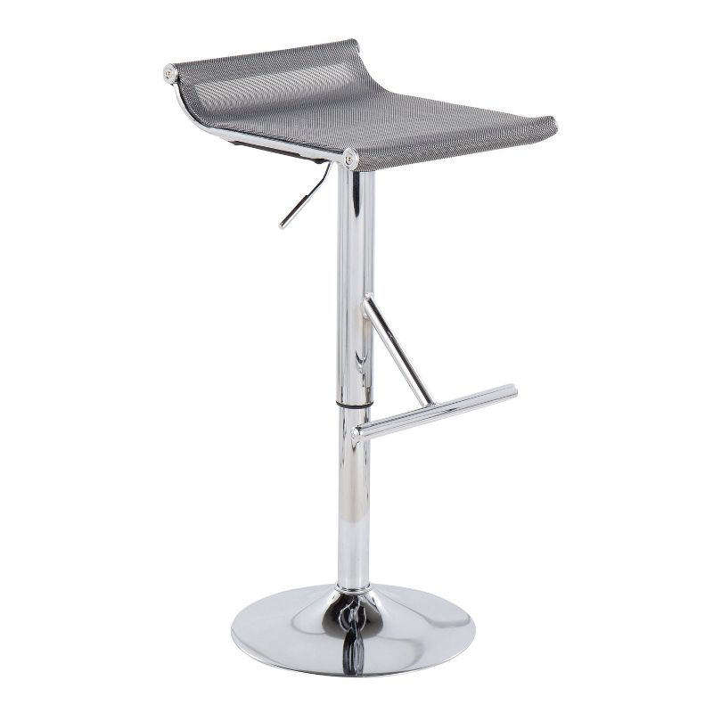 Mirage Ale Mesh Fabric/Metal Barstool Chrome/Silver - LumiSource, 1 of 11