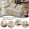 Modular 2-Seater Sofa Chair, No Armrests, At will DIY,  w/Neck & Lumbar Pillows - Soft Corduroy, Space-Saving, No Assembly - 4 of 4