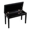 Tangkula PU Leather Piano Bench Solid Wood Padded Double Duet Keyboard Seat w/ Storage Box - 3 of 4