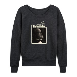 Women's - The Godfather - Don Corleone Lightweight French Terry Wide Neck Long Sleeve Shirt - 1 of 4