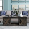 NicBex Rectangle Coffee Table Center Dining Table with Open Shelf & Storage Cabinets for Living Room - 2 of 4