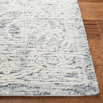 Elegance Reimagined Gray Floral Hand-Tufted Wool Rug 8' x 10'