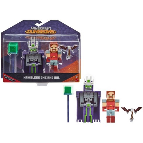 Minecraft Dungeons Nameless One Hal Figure 2pk Target - roblox action toy figures playset minecraft takeout order