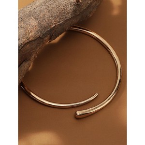 SOHI Women's California Gold The Stroke Torque Necklace - 1 of 4