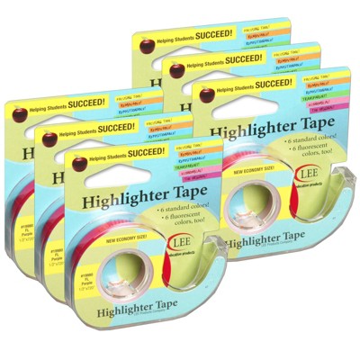 Fluorescent Highlighter Tape 1/2X720-Fluorescent Yellow 
