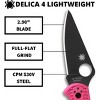 Spyderco Delica 4 Lightweight Folding Pocket Knife with CPM S30V Premium Black Steel Blade |Get Slip-Free Tactile Traction with the FRN Handle, Pink - 3 of 4