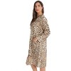 Dreamcrest Womens Snap-Front House Coat Flannel Duster Nightgown with Pockets - 2 of 3