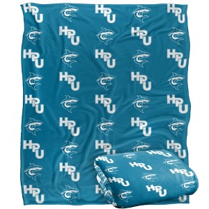 Hawaii Pacific University Logo Pattern Silky Touch Blanket White 50x60 - 1 of 4