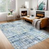 Machine Washable Area Rug Low Pile Non Slip Modern Abstract Rug Foldable Stain Resistant Carpet for Living Room Bedroom Indoor Ultra Thin Mat - 2 of 4